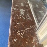 Louis Philippe style fireplace in speckled red marble 20th century