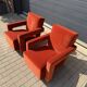 2x Cassina Utrecht chair in terracotta (rust brown) velvet in new condition!