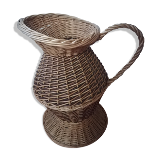 Rattan umbrella holder