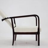 1940s Restored Beech Adjustable Armchair ,Czechoslovakia