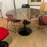 SAARINEN TABLE BROWN MARBLE EMPERADOR KNOLL