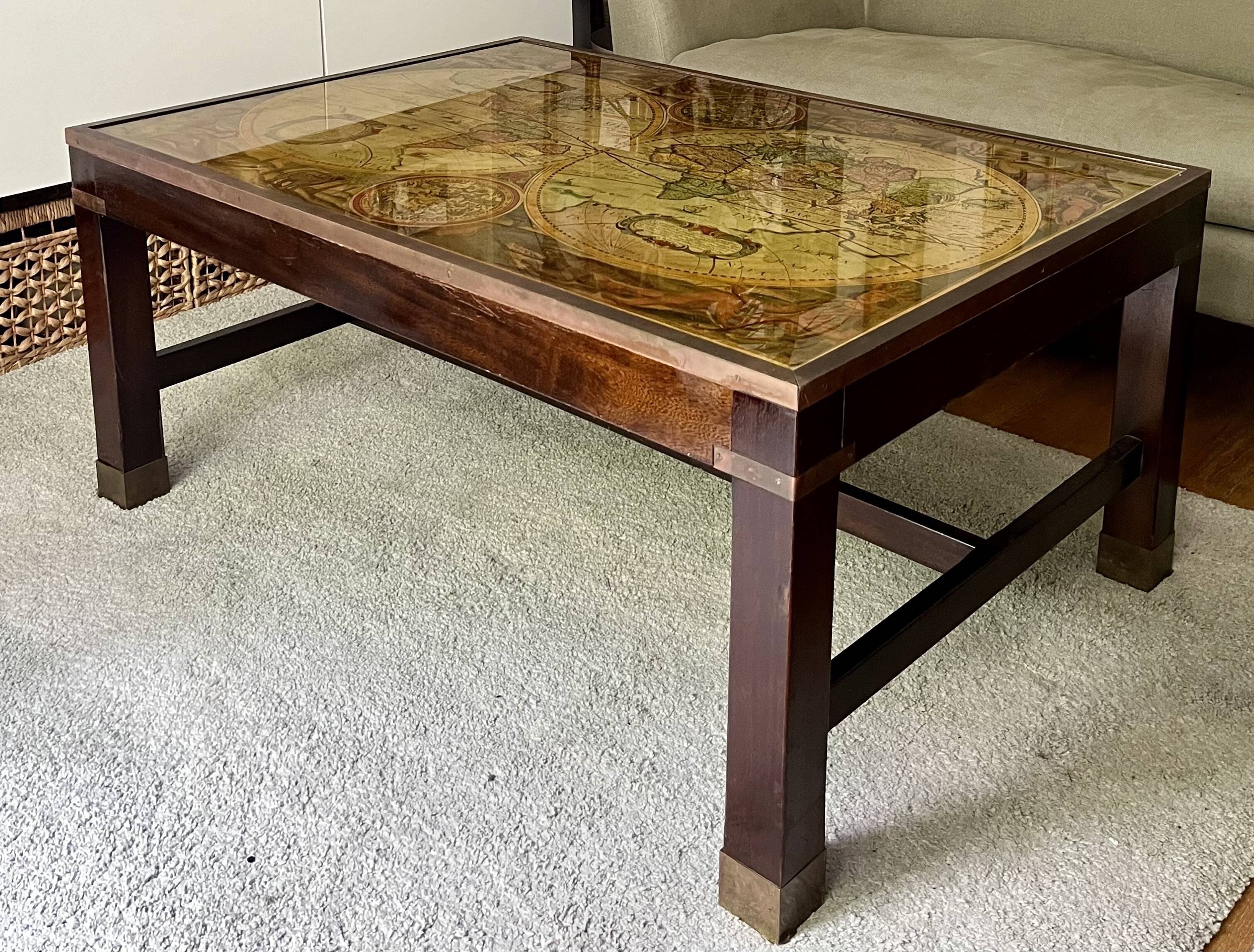World Map Table - Vintage Map