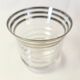 Set of 8 art deco glass with silver edging