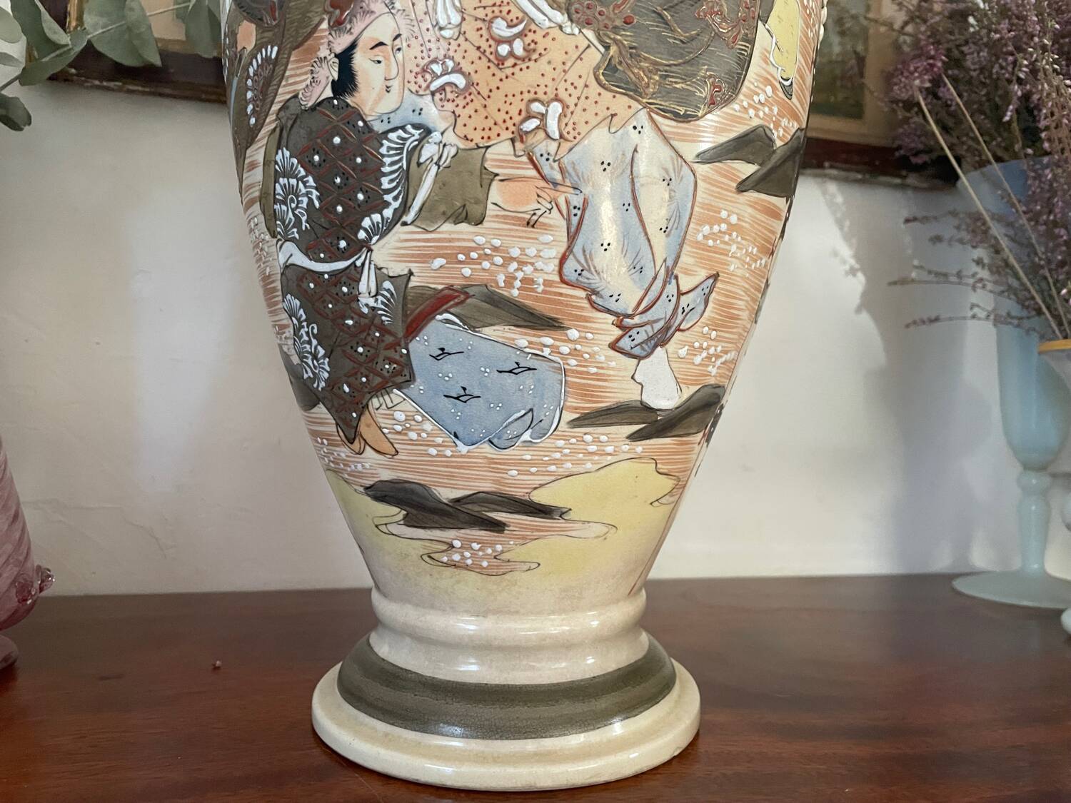 Large Japanese Satsuma vase 46cm