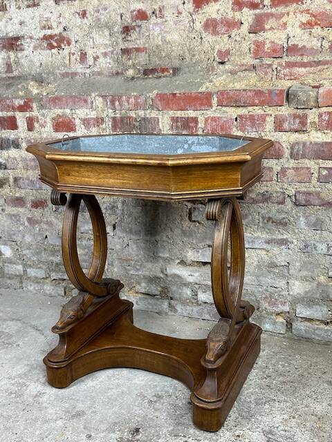 Empire style walnut and zinc furniture planter