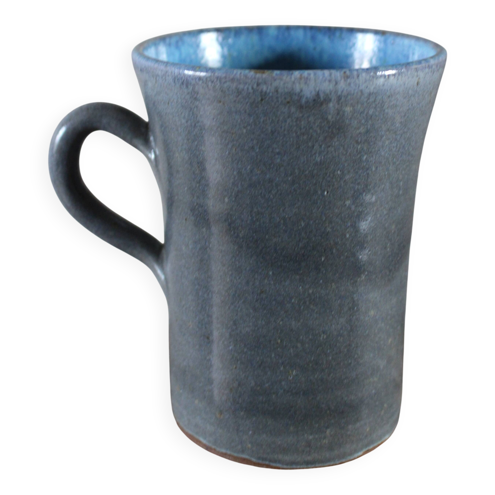 Blue grey mug artisan pottery