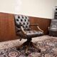 Classic English Oxblood Chesterfield President Chair