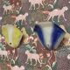 LARGE PAIR OF GLASS WALL LIGHTS SCANDINAVIAN DESIGN 1950.