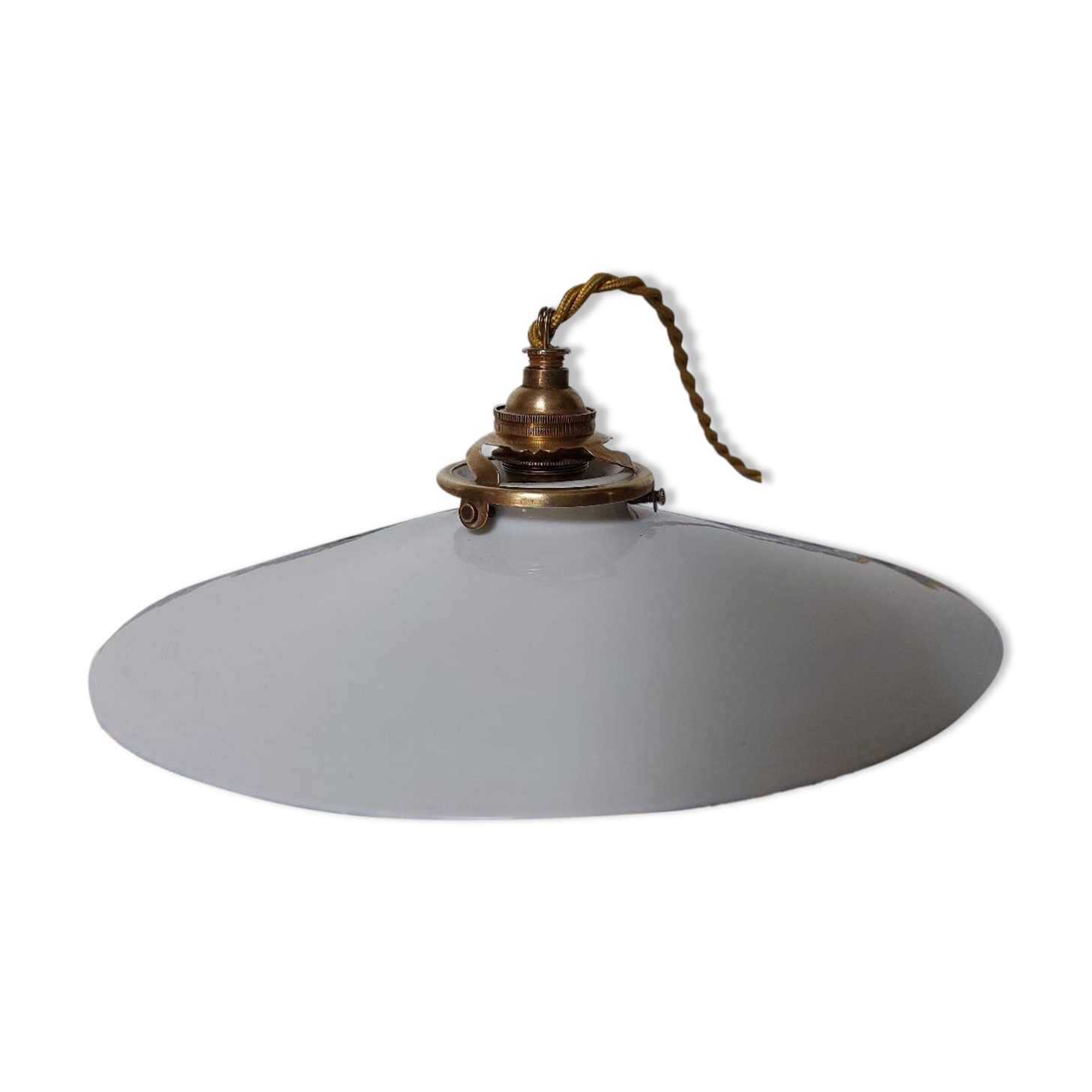 Original white opaline pendant light