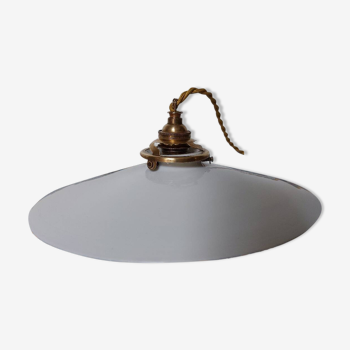 Suspension opaline blanche d'origine