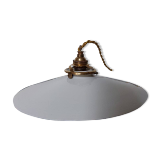 Suspension opaline blanche d'origine