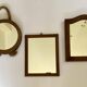 Miroir bois style Amish, 25x30 cm