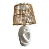 Lampe vintage en céramique ajourée