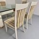 Table et 6 chaises design thonet  laquage craquelé années 80 vintage