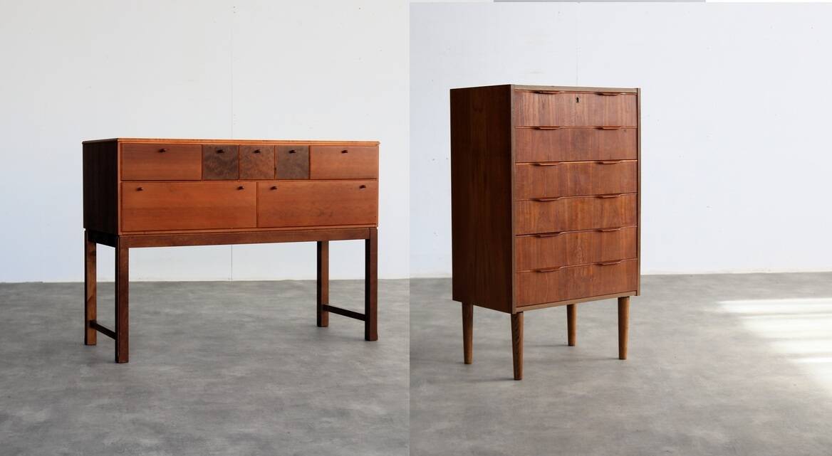 ensemble de 2 armoires | commode | danois