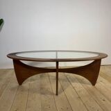 G-Plan Astro oval coffee table in teak and glass – Mid-century icon