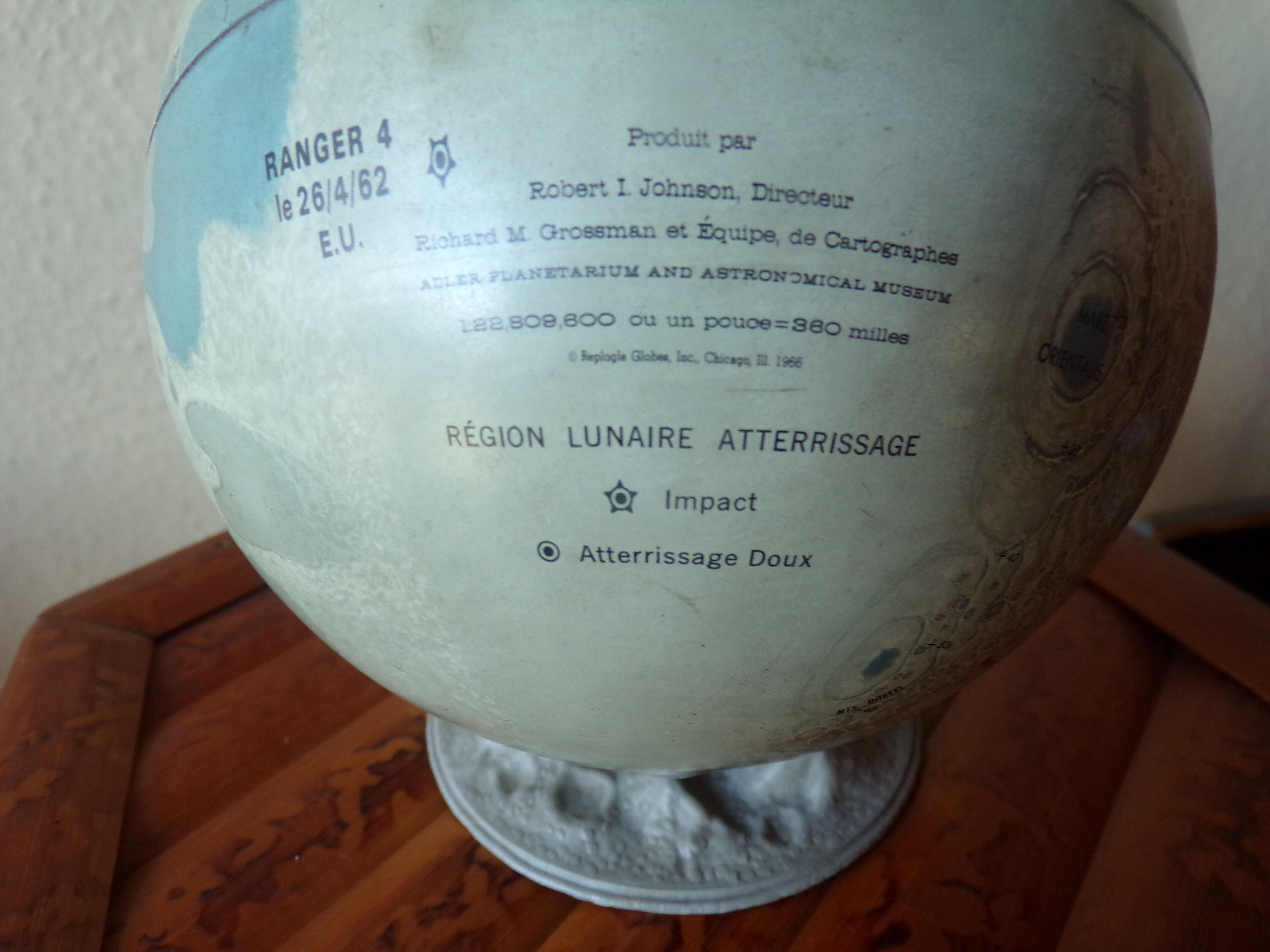 Lunar globe 1966