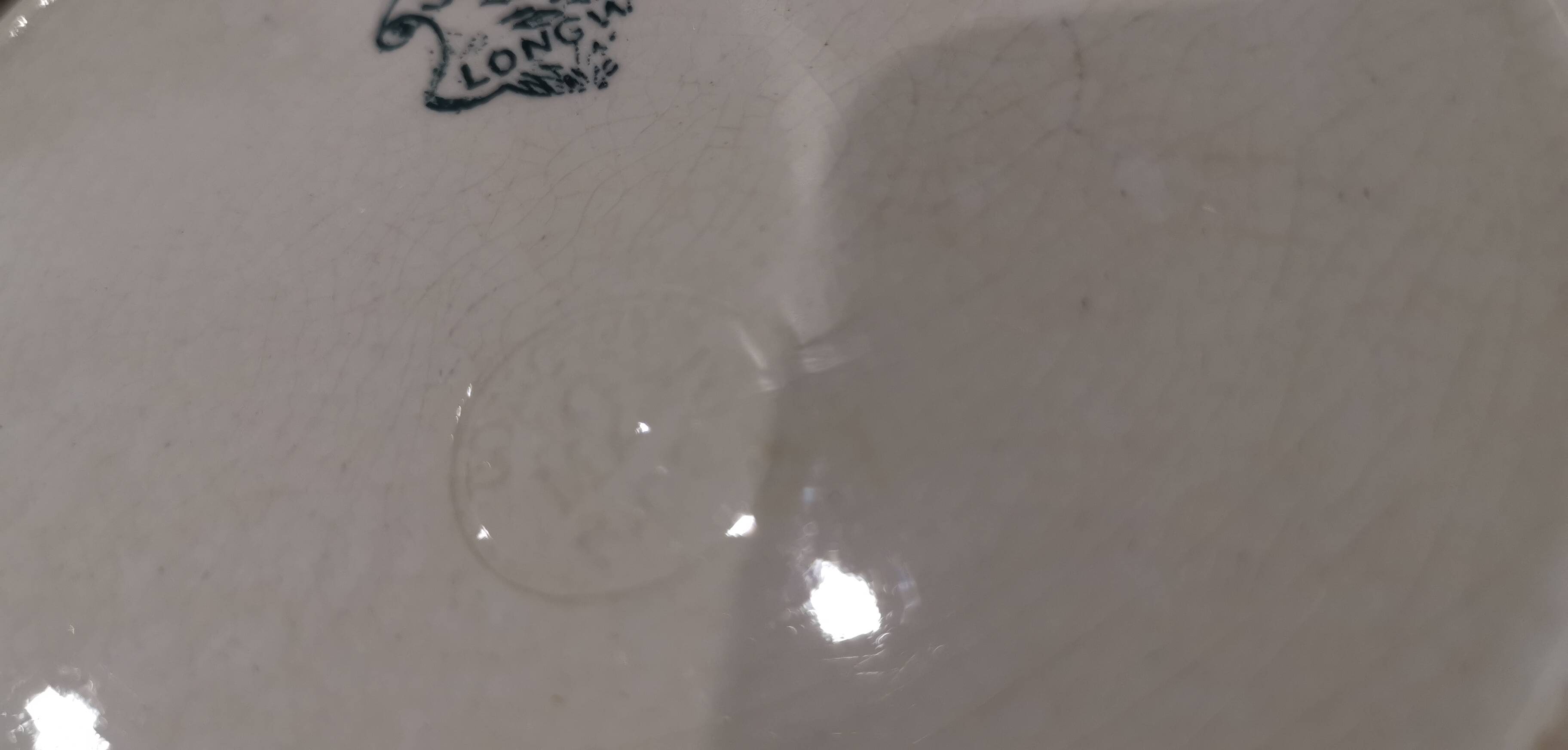 4 assiettes creuses en Terre de Fer Longwy modèle "Suzanne"
