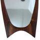 Rosewood mirror Sandholdt for Jansen, Danish, 1960s