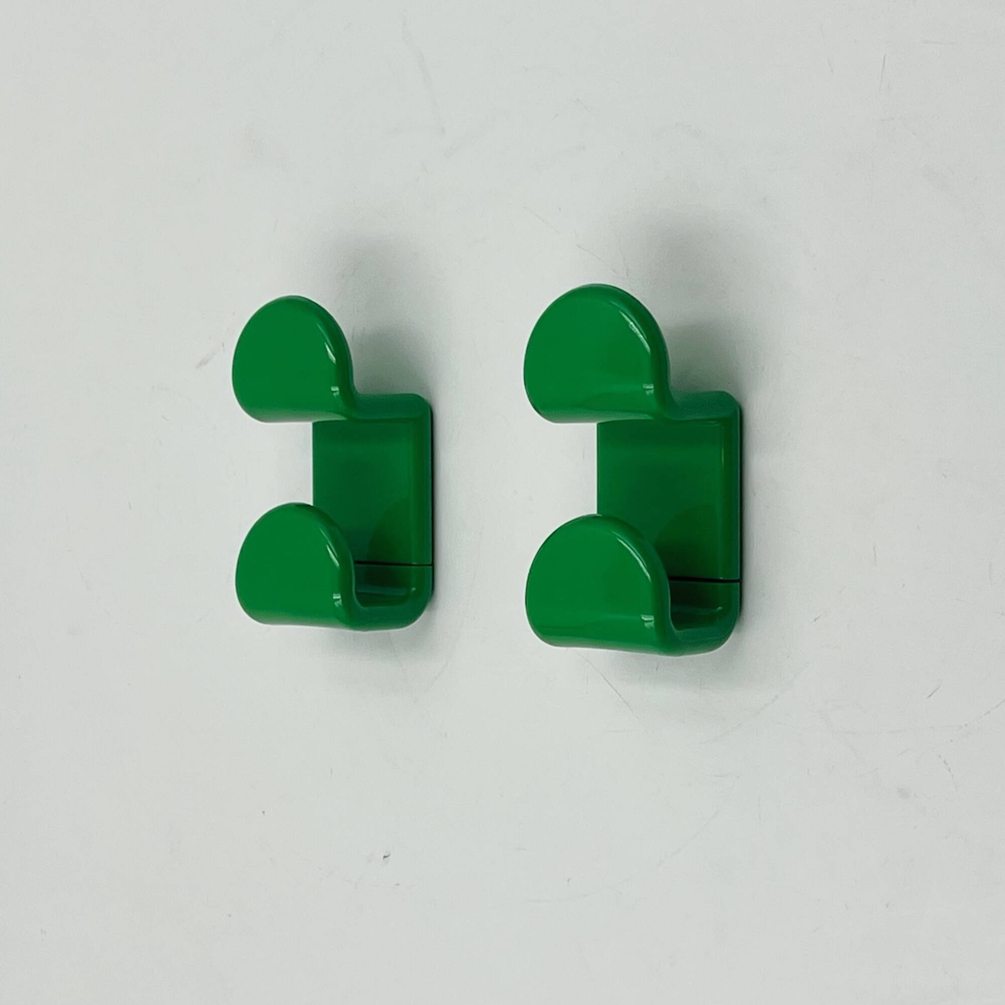 Vintage 70s Coat Hooks by Ambrogio Rossari for Gedy in Green New Old Stock