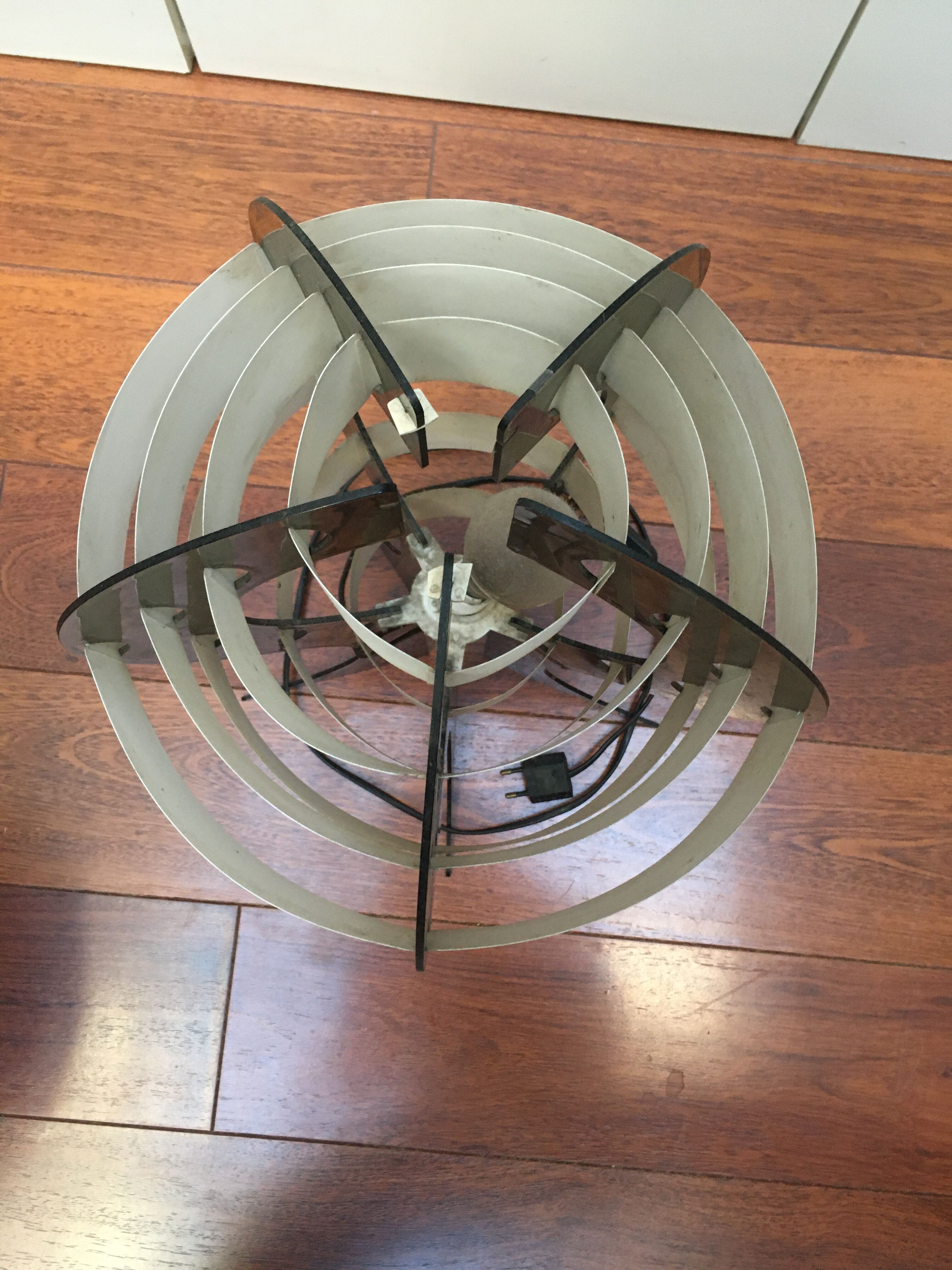 Morten Goettler lamp smoked plexiglas white slats