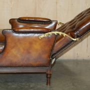 Chesterfield Club Armchair in Hand-Dyed Leather