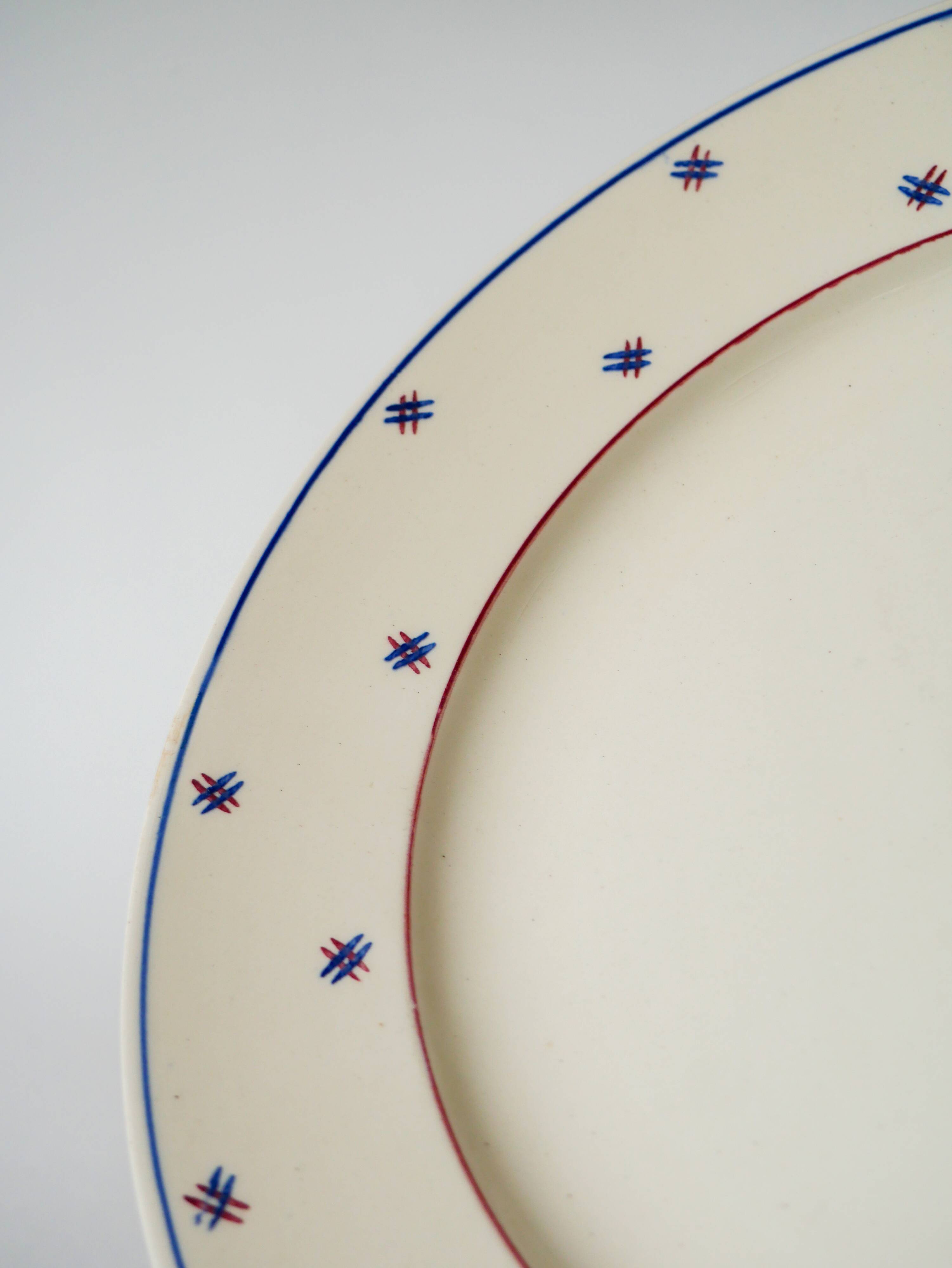 Round dish, Lunéville model E Pierrée, 1940