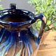 Ceramic vase with handles, flamed decoration – in the style of Capron