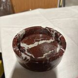 red brown marble ashtray