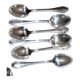 CHRISTOFLE Series of 6 teaspoons dessert silver metal model Pompadour 13cm