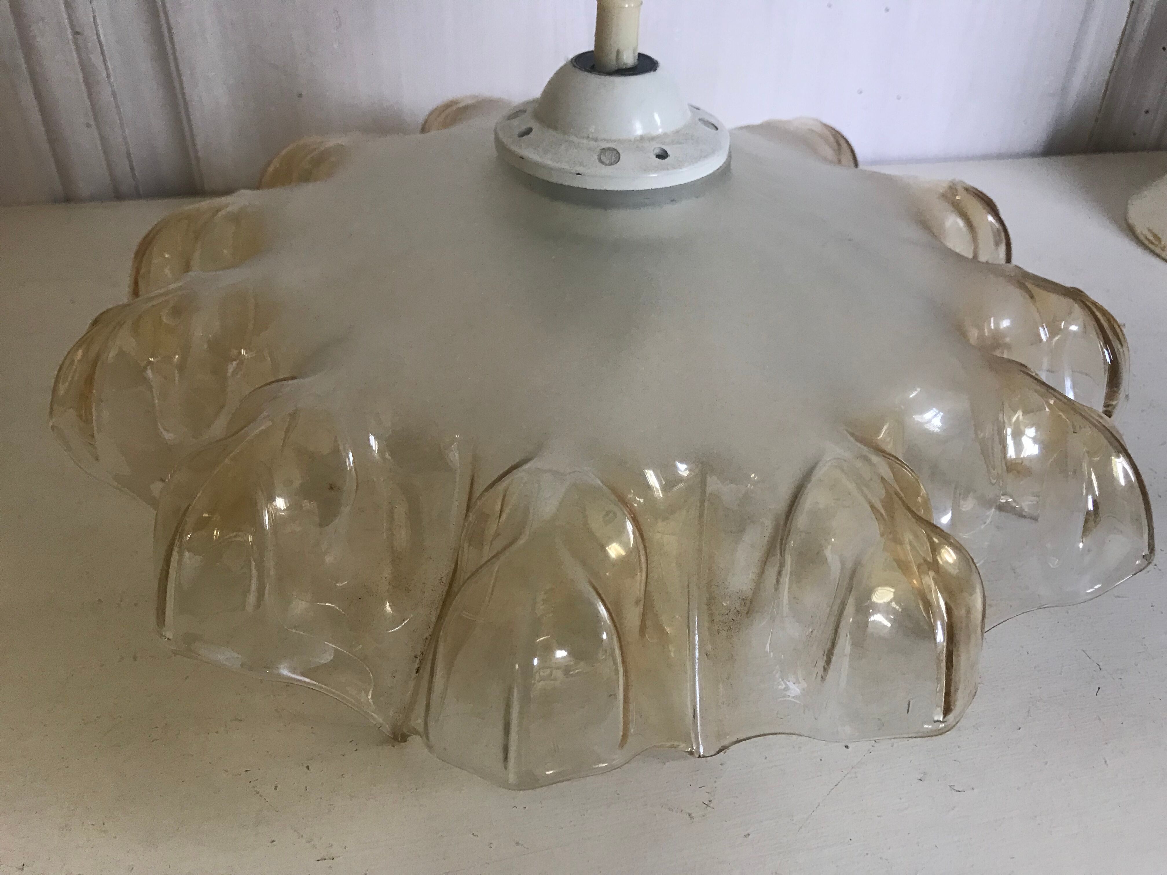 Vintage glass pendant lamp