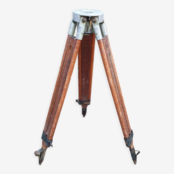 Lamp stand tripod wood and metal surveyor site adjustable deco indus loft