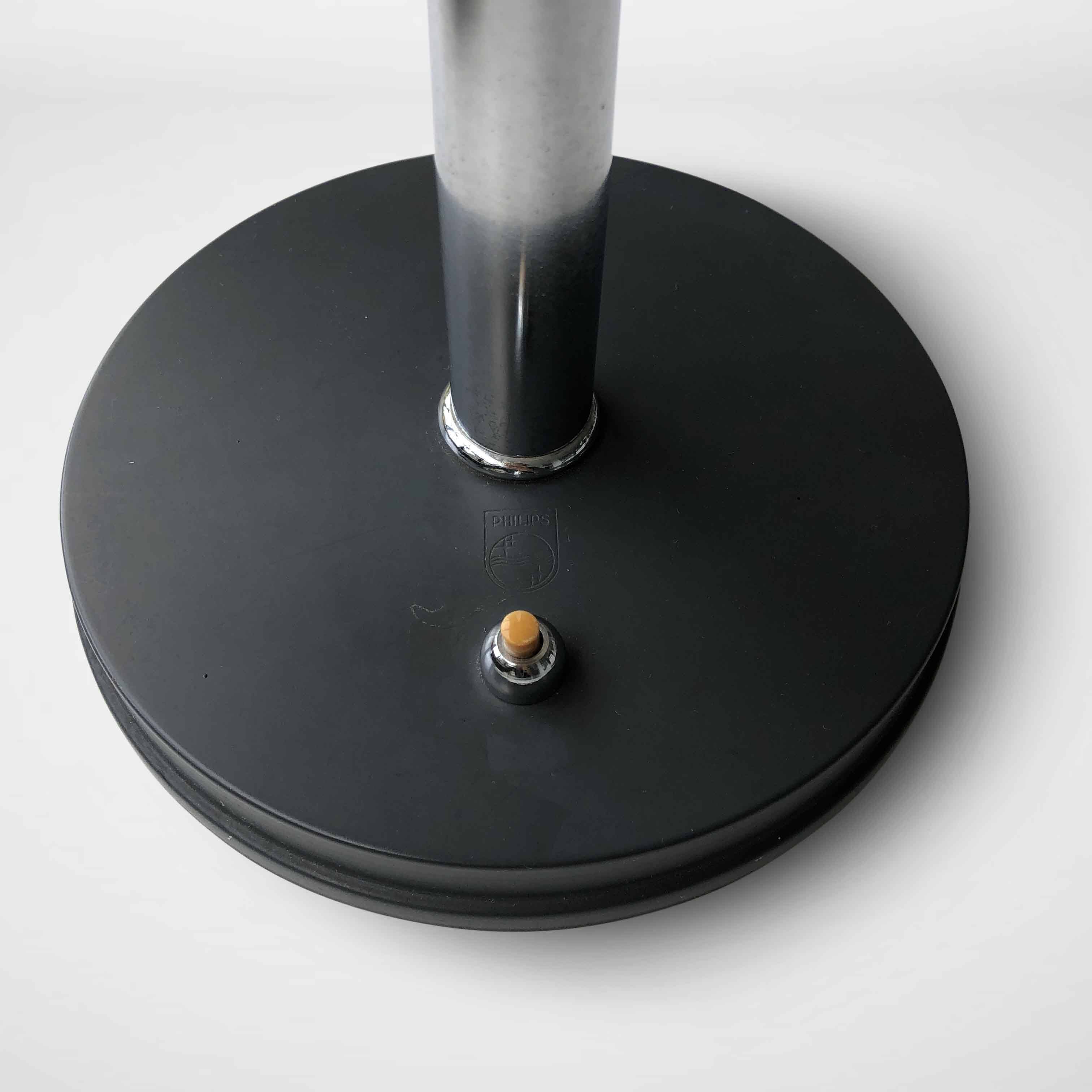 Rare Grey and Silver 'Timor 69' or 'Major' Desk Lamp by Louis Kalff for Philips, Netherlands, 1960s