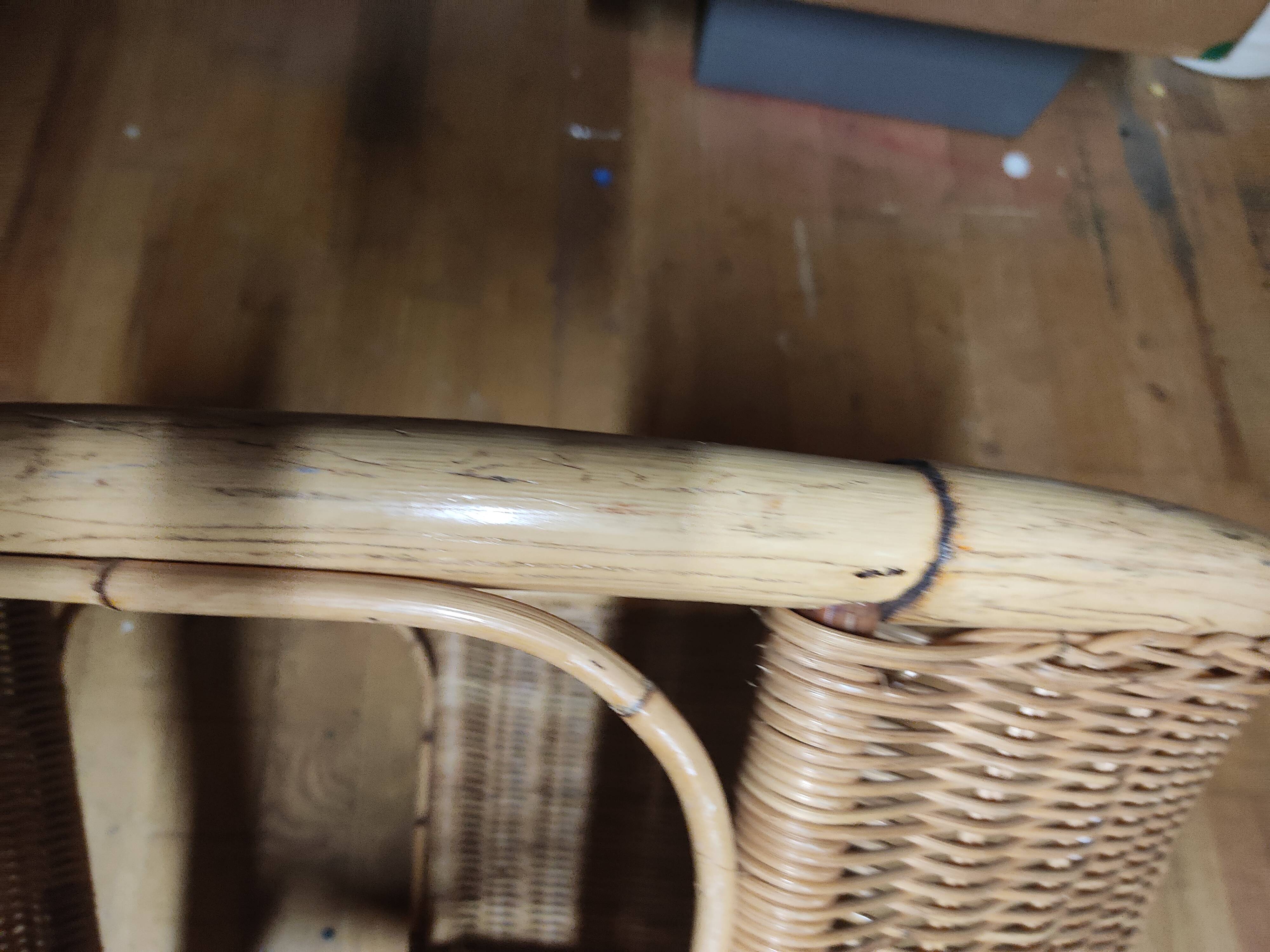 Vintage rattan coffee table