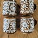 4 tasses à café en grès vintage