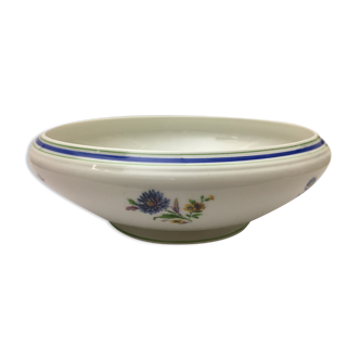 Salad bowl " Lourioux Foëcy " with flower motifs.