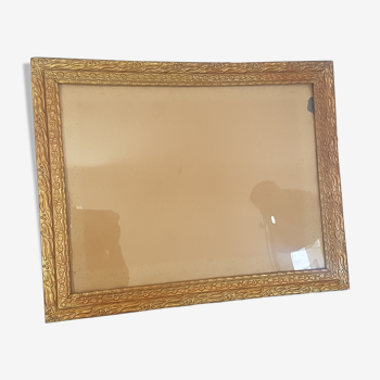 Old Art Nouveau frame gilded stucco wood - 57x45 cm