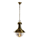 Suspension ancienne en laiton et verre, Italie, XXe siècle