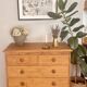 Vintage Solid Pine Commode Restored - Rustic Elegance