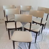 Suite of 6 scandinavian chairs