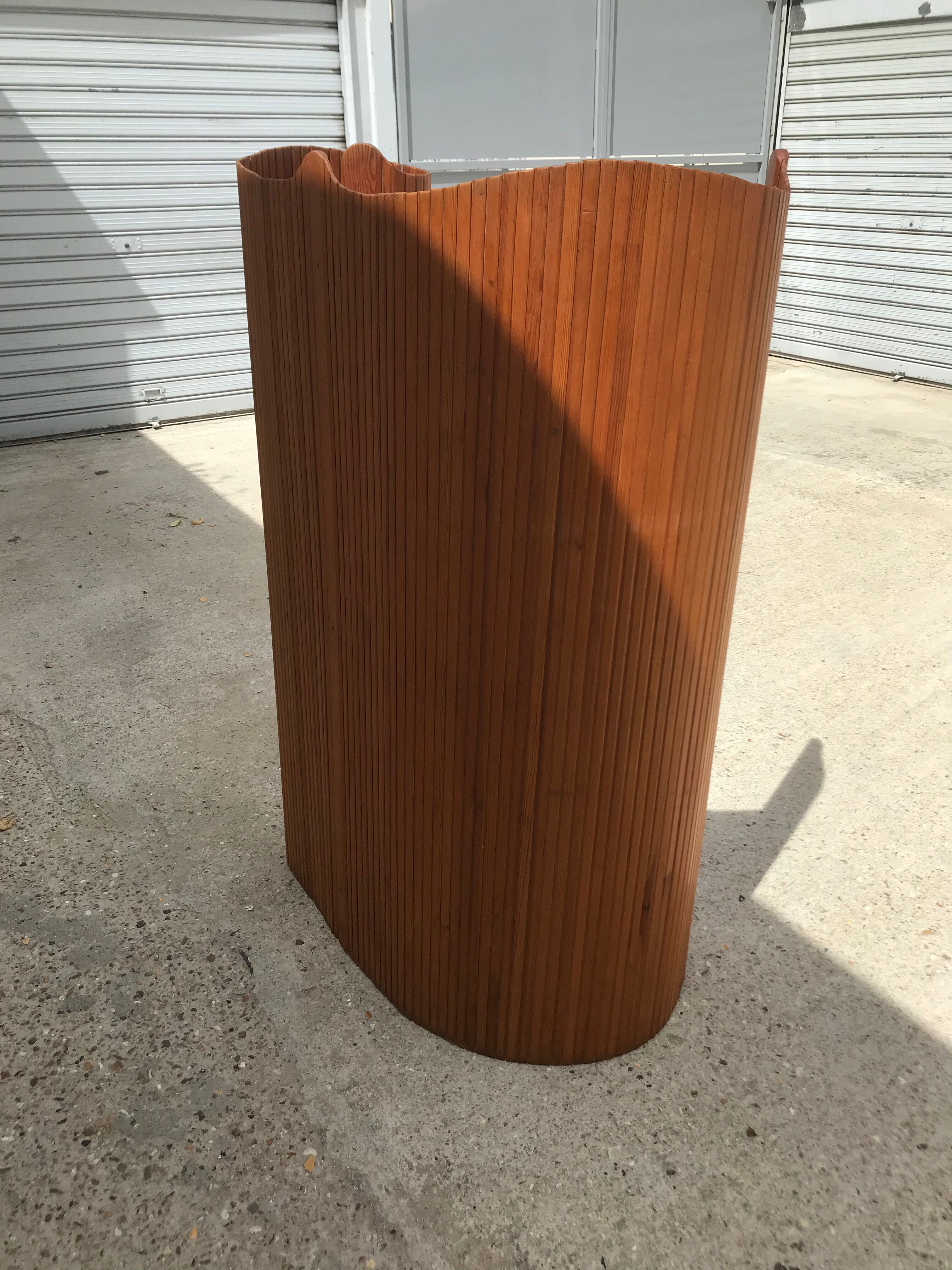 Baumann screen with wooden slats