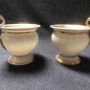 Vintage Limoges Porcelain Chocolate Set: Empire Style, Hand-Painted Bees