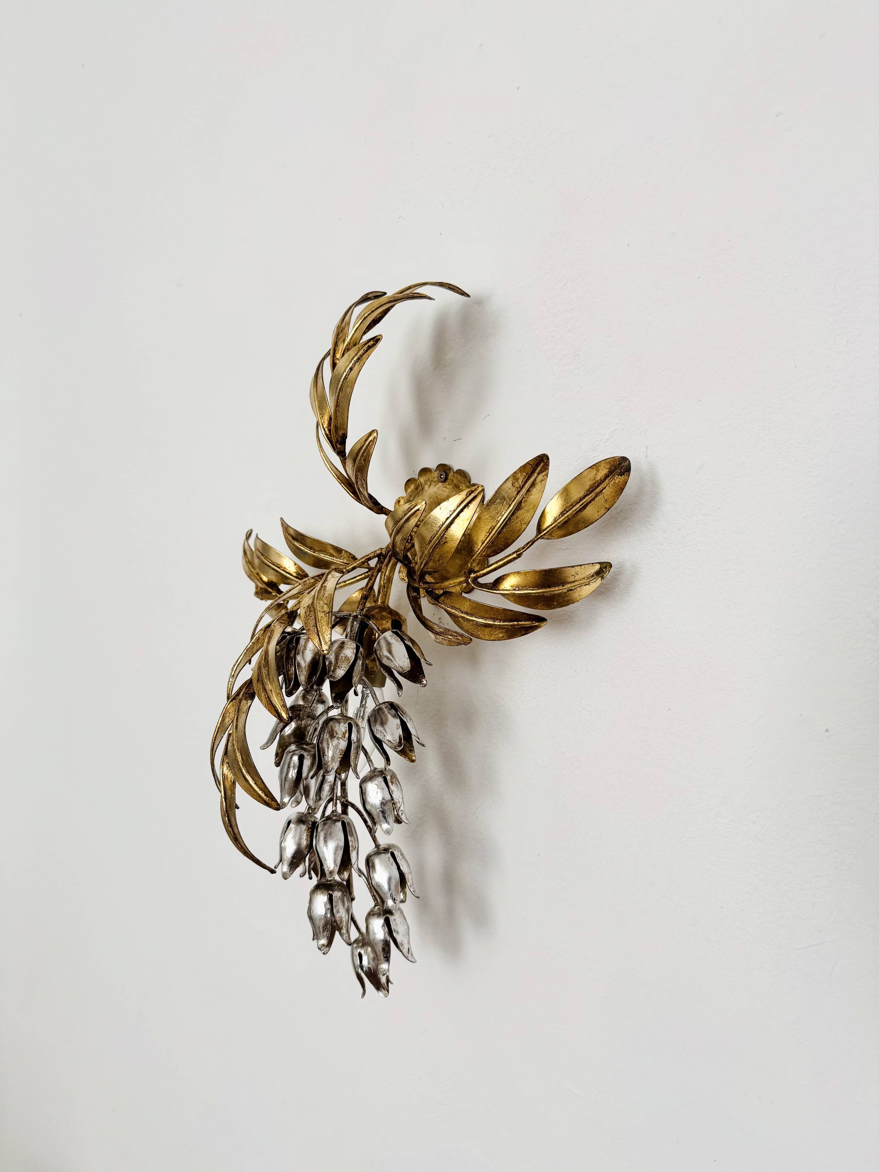 Hollywood Regency Gilded Wall Lamp by Hans Kögl