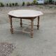 Vintage Octagonal Table in Raw Wood - Family Home Spirit