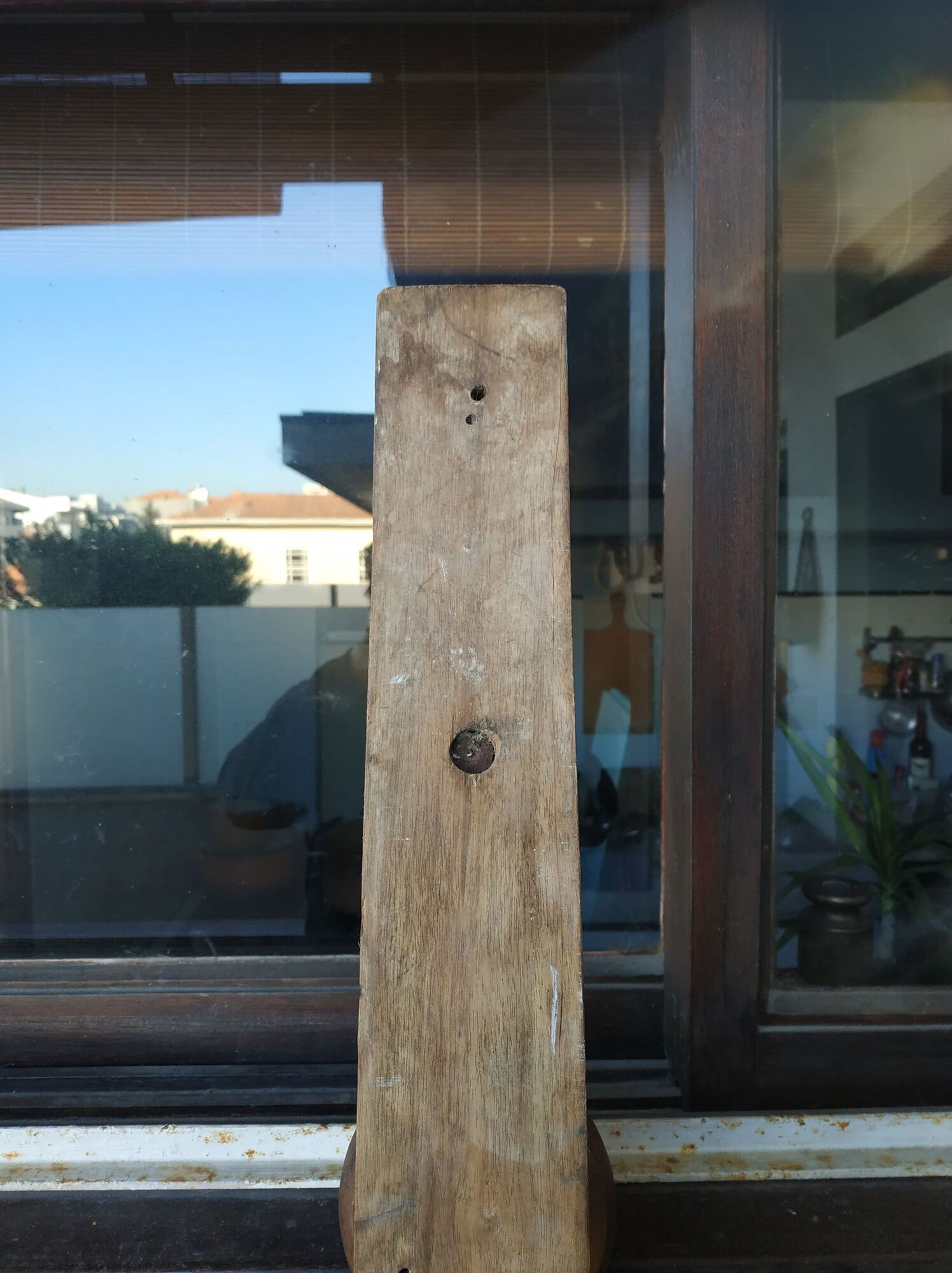 Wooden coat rack