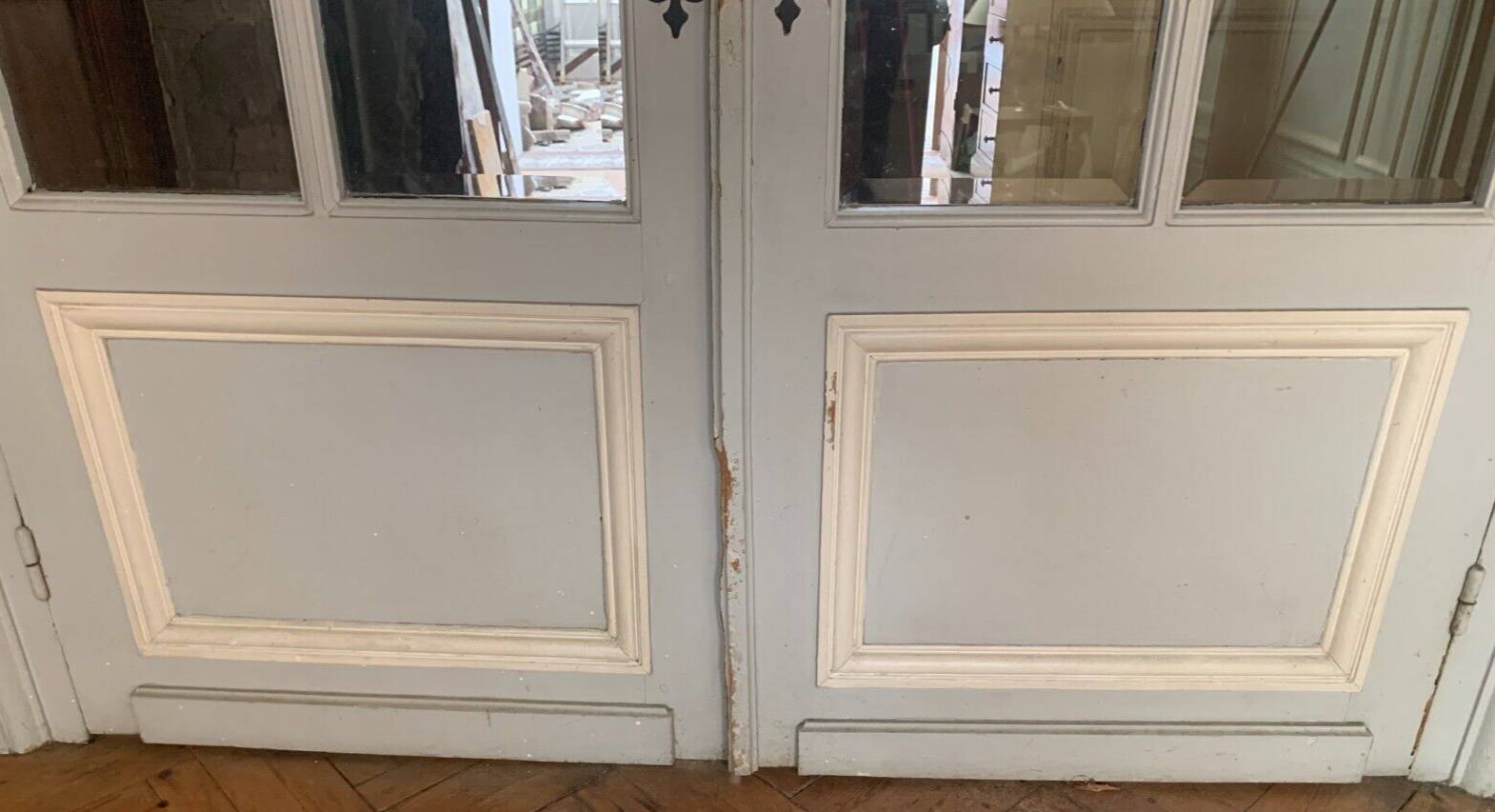 Double separation doors with transom and beveled glass 20th century