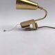 Paire de lampes de chevet dorées, attachées au lit, années 1970, Erco