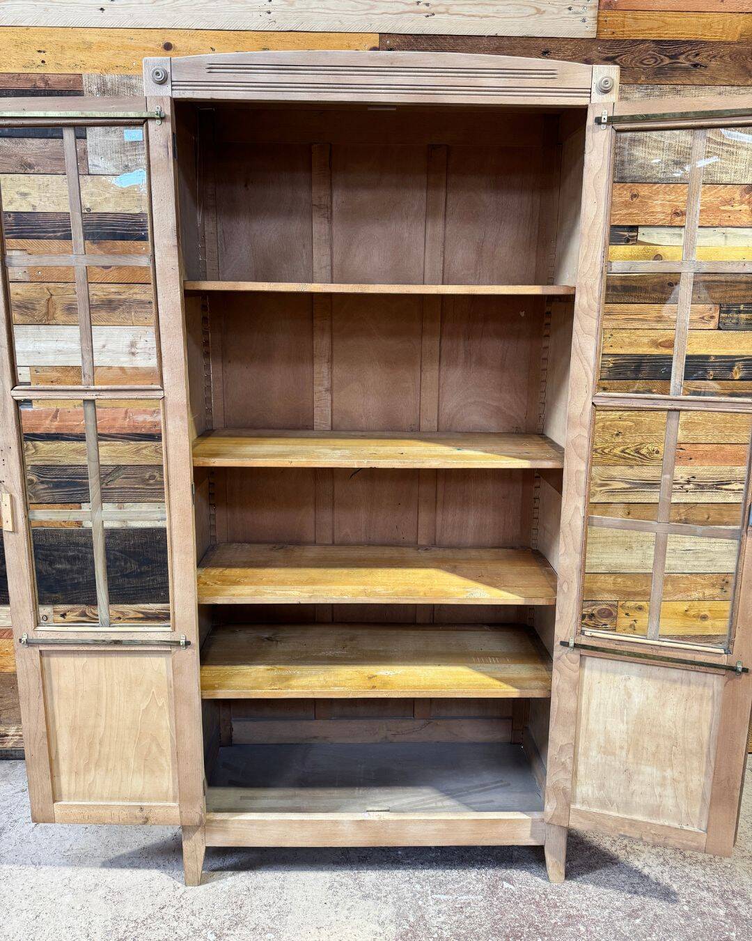 Aero-sanded oak library - 1940s