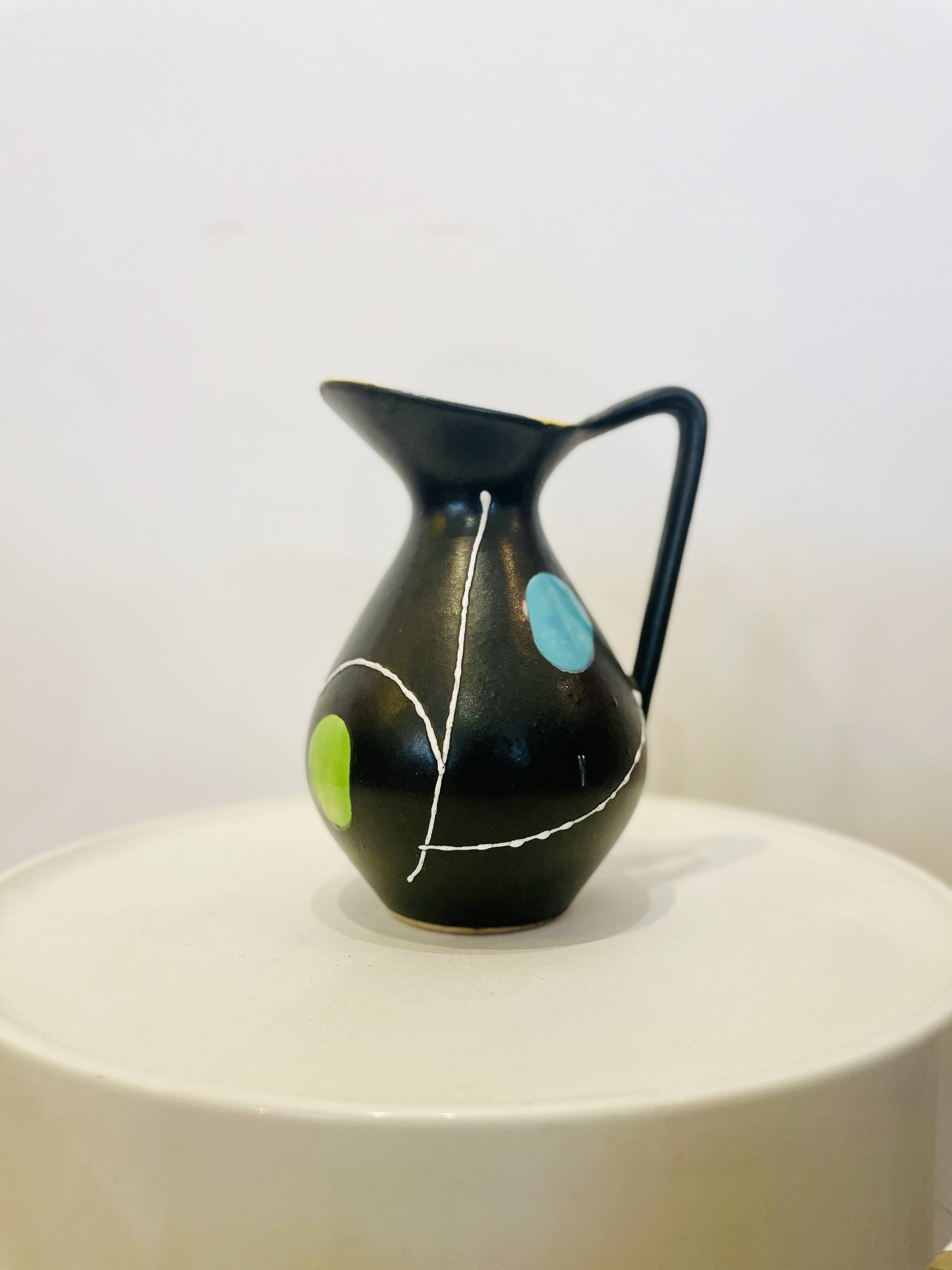 Ceramic pitcher from the 50s - Poët-Laval earthenware factory