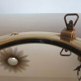 Mirror window in brass 70s - 29cm